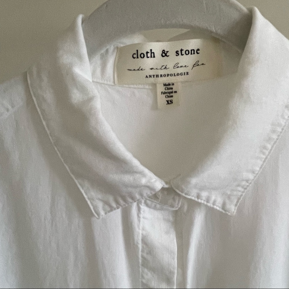 Cloth & Stone Anthropologie White Button Down Sz XS